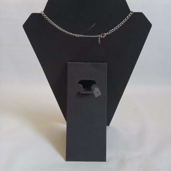 Black Butler Ciel Phantomhive Silver Toned Curb Link Dog Tag Pendant Necklace - Picture 2 of 8